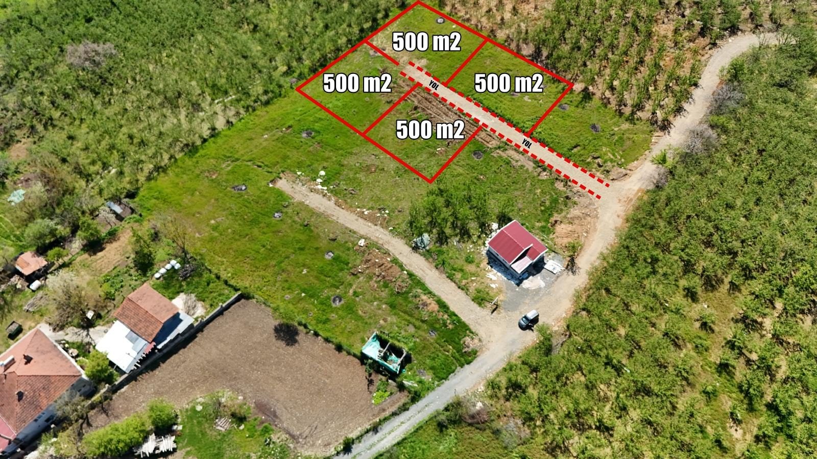 500m2 Villa İmarlı 4 Adet Bağımsız Arsa
